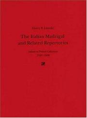 Cover of: The Italian madrigal and related repertories by Harry B. Lincoln