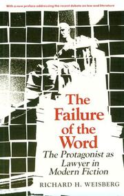 Cover of: The Failure of the Word: The Protagonist as Lawyer in Modern Fiction