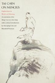 Cover of: Tai Chen on Mencius by Dai, Zhen