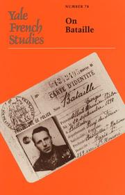 Cover of: Yale French Studies, Number 78: On Bataille (Yale French Studies Series)