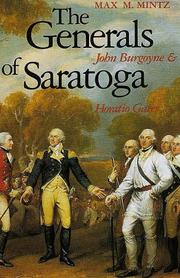 Cover of: The Generals of Saratoga by Max M. Mintz