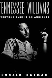 Cover of: Tennessee Williams by Ronald Hayman, Ronald Hayman