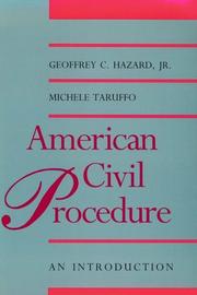 Cover of: American Civil Procedure: An Introduction (Yale Contemporary Law Series)