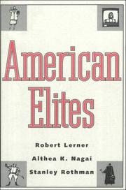 Cover of: American elites by Robert E. Lerner