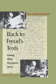 Cover of: Back to Freud's texts: making silent documents speak