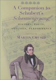 Cover of: A Companion to Schubert's "Schwanengesang": History, Poets, Analysis, Performance