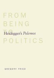 Cover of: Heidegger's Polemos by Gregory Fried