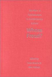 Cover of: Whose Freud?: The Place of Psychoanalysis in Contemporary Culture