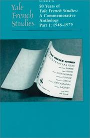 Cover of: Yale French Studies, Number 96: 50 Years of Yale French Studies: A Commemorative Anthology, Part 1: 1948-1979 (Yale French Studies Series)