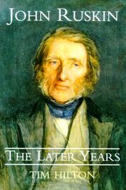 Cover of: John Ruskin: The Later Years