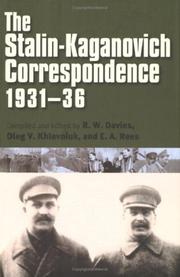 The Stalin-Kaganovich correspondence, 1931-36 by Joseph Stalin