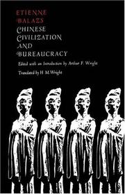 Cover of: Chinese Civilization and Bureaucracy by Etienne Balazs