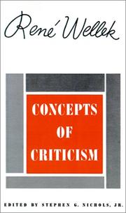 Cover of: Concepts of Criticism