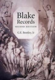 Cover of: Blake records by G. E. Bentley, Jr., G. E. Bentley, Jr.