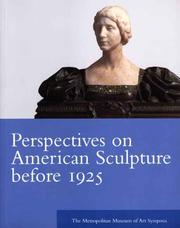 Cover of: Perspectives on American Sculpture Before 1925: The Metropolitan Museum of Art Symposia (Metropolitan Museum of Art Series)