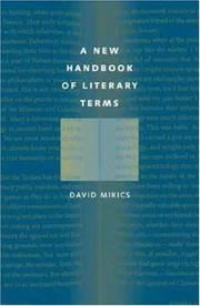 A New Handbook of Literary Terms by David Mikics