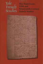 Cover of: Yale French Studies, Number 107: The Haiti Issue: 1804 and Nineteenth-Century French Studies (Yale French Studies Series)