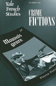 Cover of: Yale French Studies, Number 108: Crime Fictions (Yale French Studies Series)