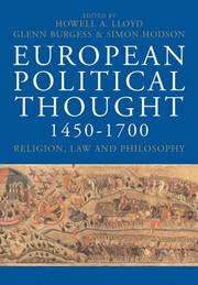 Cover of: European Political Thought 1450-1700 by 