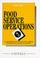 Cover of: Food Service Operations