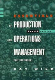 Cover of: Essentials of Production and Operations Management: Text and Cases