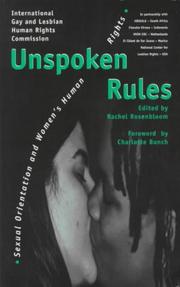 Cover of: Unspoken rules