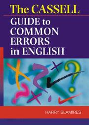 Cover of: The Cassell guide to common errors in English by Harry Blamires