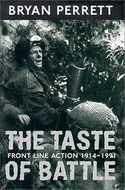 Cover of: The taste of battle: front line action, 1914-1991