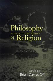 Philosophy of Religion by Brian Davies