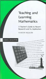 Cover of: Teaching and Learning Mathematics | Marilyn Nickson