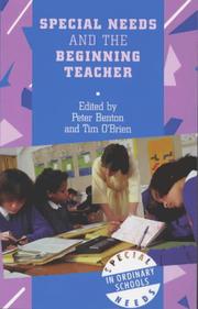 Cover of: Special Needs and the Beginning Teacher (Special Needs in Ordinary Schools)