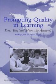 Cover of: Promoting Quality in Learning: Does England Have the Answer? (Cassell Education)