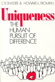 Cover of: Uniqueness, the human pursuit of difference