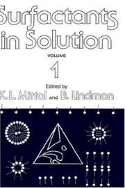Cover of: Surfactants in Solution by K.L. Mittal, B. Lindman
