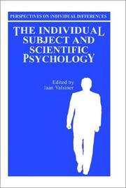 Cover of: The Individual subject and scientific psychology