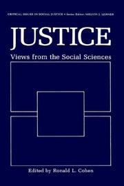 Cover of: Justice | Ronald L. Cohen