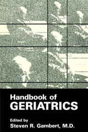 Cover of: Handbook of geriatrics