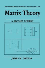 Cover of: Matrix theory: a second course