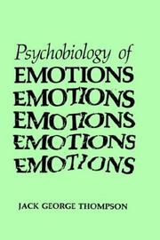 Cover of: The psychobiology of emotions by Jack George Thompson