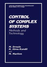 Cover of: Control of complex systems: methods and technology