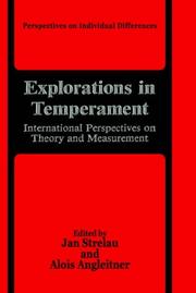Cover of: Explorations in Temperament: by 