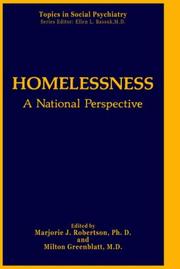 Cover of: Homelessness: A National Perspective (Topics in Social Psychiatry)