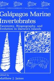 Cover of: Galápagos marine invertebrates: taxonomy, biogeography, and evolution in Darwin's islands