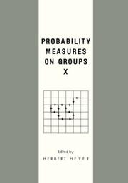 Cover of: Probability Measures on Groups X