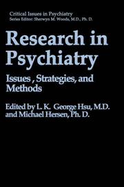 Cover of: Research in Psychiatry: Issues, Strategies, and Methods (Critical Issues in Psychiatry)