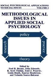 Cover of: Methodological issues in applied social psychology by edited by Fred B. Bryant ... [et al.].