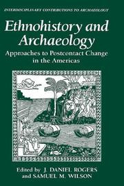 Cover of: Ethnohistory and Archaeology by 