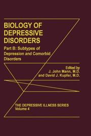 Cover of: Biology of Depressive Disorders: Part B | 