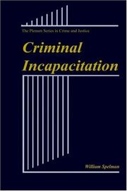 Cover of: Criminal incapacitation