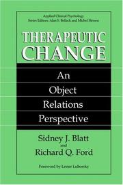 Cover of: Therapeutic change: an object relations perspective